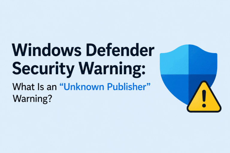 How to Remove the Unknown Publisher Warning in Windows