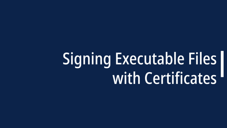 Signing Executable Files with Certificates