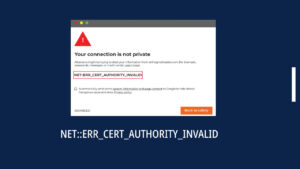 NET::ERR_CERT_AUTHORITY_INVALID