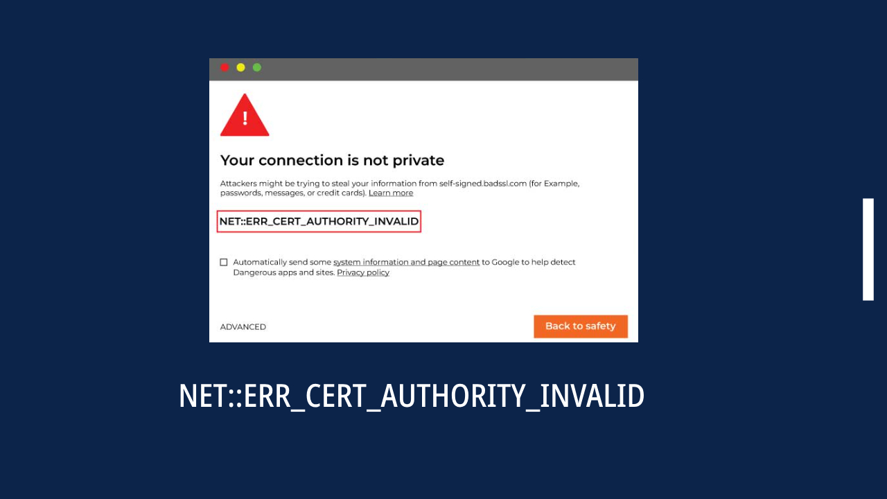 NET::ERR_CERT_AUTHORITY_INVALID
