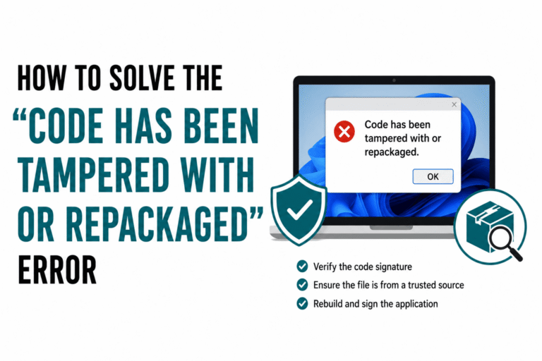 Code Has Been Tampered With or Repackaged